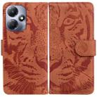 For Infinix Hot 30 Play Tiger Embossing Pattern Flip Leather Phone Case(Brown) - 1