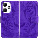 For Infinix Hot 30i Tiger Embossing Pattern Flip Leather Phone Case(Purple) - 1