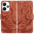 For Infinix Hot 30i Tiger Embossing Pattern Flip Leather Phone Case(Brown) - 1