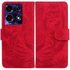 For Infinix Note 30 Tiger Embossing Pattern Flip Leather Phone Case(Red) - 1