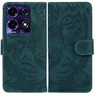 For Infinix Note 30 Tiger Embossing Pattern Flip Leather Phone Case(Green) - 1