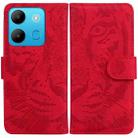 For Infinix Smart 7 African Tiger Embossing Pattern Flip Leather Phone Case(Red) - 1