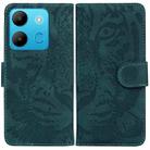 For Infinix Smart 7 African Tiger Embossing Pattern Flip Leather Phone Case(Green) - 1