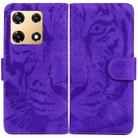 For Infinix Note 30 Pro Tiger Embossing Pattern Flip Leather Phone Case(Purple) - 1