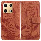 For Infinix Note 30 Pro Tiger Embossing Pattern Flip Leather Phone Case(Brown) - 1