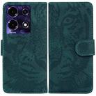 For Infinix Note 30i Tiger Embossing Pattern Flip Leather Phone Case(Green) - 1