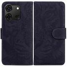 For Infinix Smart 7 India/7 Plus Tiger Embossing Pattern Flip Leather Phone Case(Black) - 1