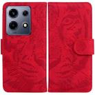 For Infinix Note 30 VIP Tiger Embossing Pattern Flip Leather Phone Case(Red) - 1