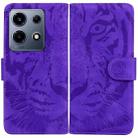 For Infinix Note 30 VIP Tiger Embossing Pattern Flip Leather Phone Case(Purple) - 1