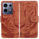 For Infinix Note 30 VIP Tiger Embossing Pattern Flip Leather Phone Case(Brown) - 1