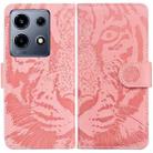 For Infinix Note 30 VIP Tiger Embossing Pattern Flip Leather Phone Case(Pink) - 1