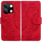 For Infinix Smart 7 HD Tiger Embossing Pattern Flip Leather Phone Case(Red) - 1