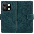 For Infinix Smart 7 HD Tiger Embossing Pattern Flip Leather Phone Case(Green) - 1