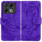 For Infinix GT 20 Pro Tiger Embossing Pattern Flip Leather Phone Case(Purple) - 1