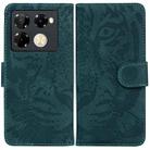 For Infinix Note 40 Pro 4G / 5G Tiger Embossing Pattern Flip Leather Phone Case(Green) - 1