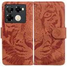 For Infinix Note 40 Pro 4G / 5G Tiger Embossing Pattern Flip Leather Phone Case(Brown) - 1