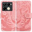 For Infinix Note 40 Pro 4G / 5G Tiger Embossing Pattern Flip Leather Phone Case(Pink) - 1