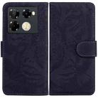 For Infinix Note 40 Pro+ Tiger Embossing Pattern Flip Leather Phone Case(Black) - 1