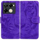 For Infinix Note 40 Pro+ Tiger Embossing Pattern Flip Leather Phone Case(Purple) - 1