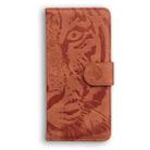 For Infinix Hot 50 4G Tiger Embossing Pattern Flip Leather Phone Case(Brown) - 3