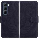 For Infinix Hot 50 5G Tiger Embossing Pattern Flip Leather Phone Case(Black) - 1