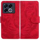 For Infinix Note 40 5G Tiger Embossing Pattern Flip Leather Phone Case(Red) - 1