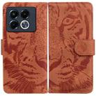 For Infinix Note 40 5G Tiger Embossing Pattern Flip Leather Phone Case(Brown) - 1