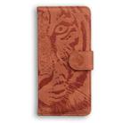 For Infinix Note 40 5G Tiger Embossing Pattern Flip Leather Phone Case(Brown) - 3