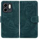 For Infinix Hot 50i / Smart 9 Tiger Embossing Pattern Flip Leather Phone Case(Green) - 1