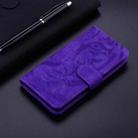 For Infinix Hot 50i / Smart 9 Tiger Embossing Pattern Flip Leather Phone Case(Purple) - 2