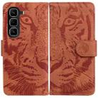 For Infinix Hot 50 Pro 4G Tiger Embossing Pattern Flip Leather Phone Case(Brown) - 1