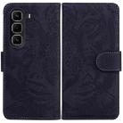 For Infinix Hot 50 Pro+ 4G Tiger Embossing Pattern Flip Leather Phone Case(Black) - 1