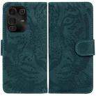 For Infinix Note 50 Pro+ Tiger Embossing Pattern Flip Leather Phone Case(Green) - 1