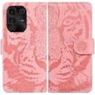 For Infinix Note 50 Pro+ Tiger Embossing Pattern Flip Leather Phone Case(Pink) - 1