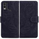 For Nokia C22 Tiger Embossing Pattern Flip Leather Phone Case(Black) - 1