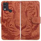 For Nokia C22 Tiger Embossing Pattern Flip Leather Phone Case(Brown) - 1