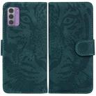 For Nokia G42 Tiger Embossing Pattern Flip Leather Phone Case(Green) - 1