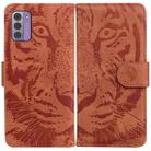For Nokia G42 Tiger Embossing Pattern Flip Leather Phone Case(Brown) - 1
