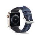 For Apple Watch Series 7 41mm / 6 & SE & 5 & 4 40mm / 3 & 2 & 1 38mm Denim Watch Band(Dark Blue) - 1