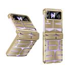 For Samsung Galaxy Z Flip4 5G Integrated Electroplating Folding Phone Case with Hinge(Champagne Gold) - 1