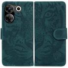 For Tecno Camon 20 Pro 5G Tiger Embossing Pattern Flip Leather Phone Case(Green) - 1