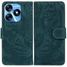 For Tecno Spark 10 / Spark 10C Tiger Embossing Pattern Flip Leather Phone Case(Green) - 1