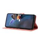 For Motorola Moto E20 / E30 / E40 Flower Embossing Pattern Leather Phone Case(Pink) - 6