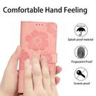 For Motorola Moto E20 / E30 / E40 Flower Embossing Pattern Leather Phone Case(Pink) - 7