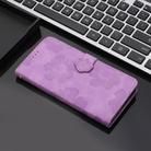 For Motorola Edge 50 5G Flower Embossing Pattern Leather Phone Case(Purple) - 2