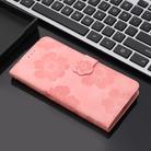 For Motorola Edge 50 5G Flower Embossing Pattern Leather Phone Case(Pink) - 2