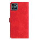 For Motorola Edge 50 5G Flower Embossing Pattern Leather Phone Case(Red) - 3