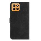 For Motorola Moto G15 Flower Embossing Pattern Leather Phone Case(Black) - 3