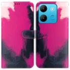 For Infinix Smart 7 African Watercolor Pattern Flip Leather Phone Case(Berry) - 1