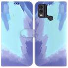 For Nokia C22 Watercolor Pattern Flip Leather Phone Case(Winter Snow) - 1